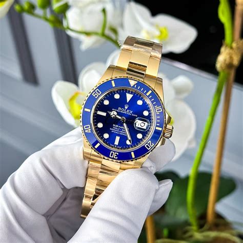 rolex 2017 gold and blue|Rolex submariner 41mm yellow gold.